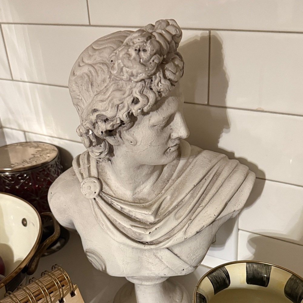 Original marble bust of Apollo De Belvedere